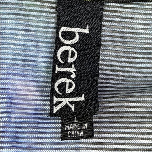 Berek Women Large Blue Green Sheer Cropped Open Front Long Sleeve Holiday Jacket - Picture 3 of 8